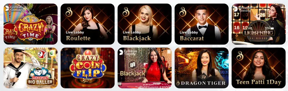Giochi da casino dal vivo BET ON RED CASINO