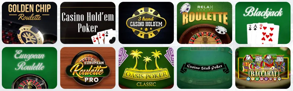 Giochi da tavolo al BET ON RED CASINO
