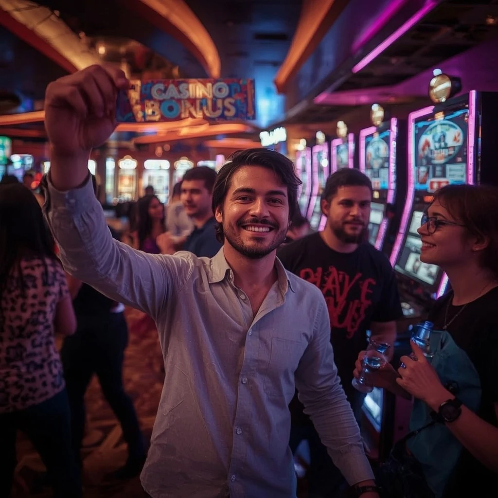 una persona con un bonus del casinò BET ON RED CASINO