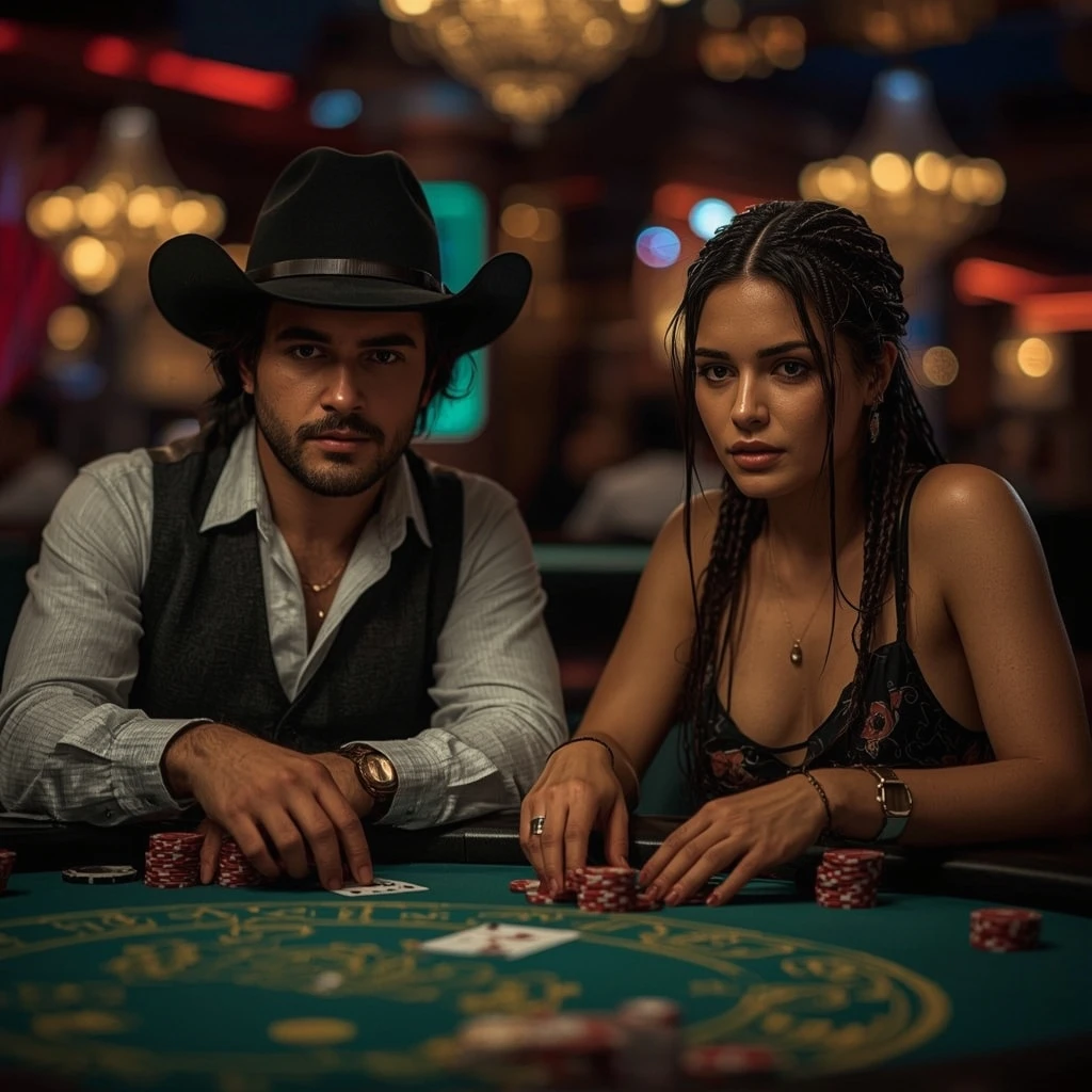 foto di due giocatori di poker BET ON RED CASINO